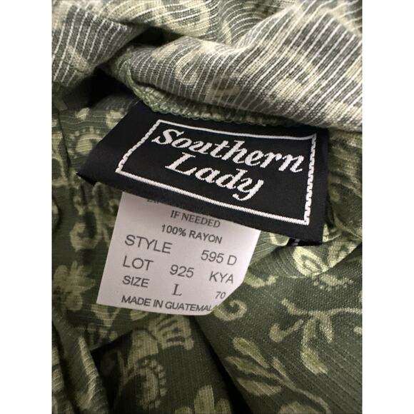 Southern Lady Women’s Green Solomon Floral Elastic Waist Capri Pants Large New - Picture 4 of 6